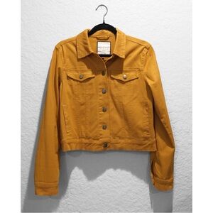 Bagatelle Butterscotch Lightweight Cropped Cotton Jacket Size S Stretch Western